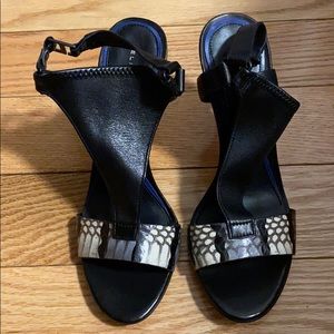 Elie Tahari genuine snakeskin sandals